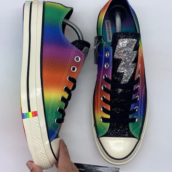 NEW Converse Chuck 70 Low Pride Shimmering Rainbow - Picture 2 of 9